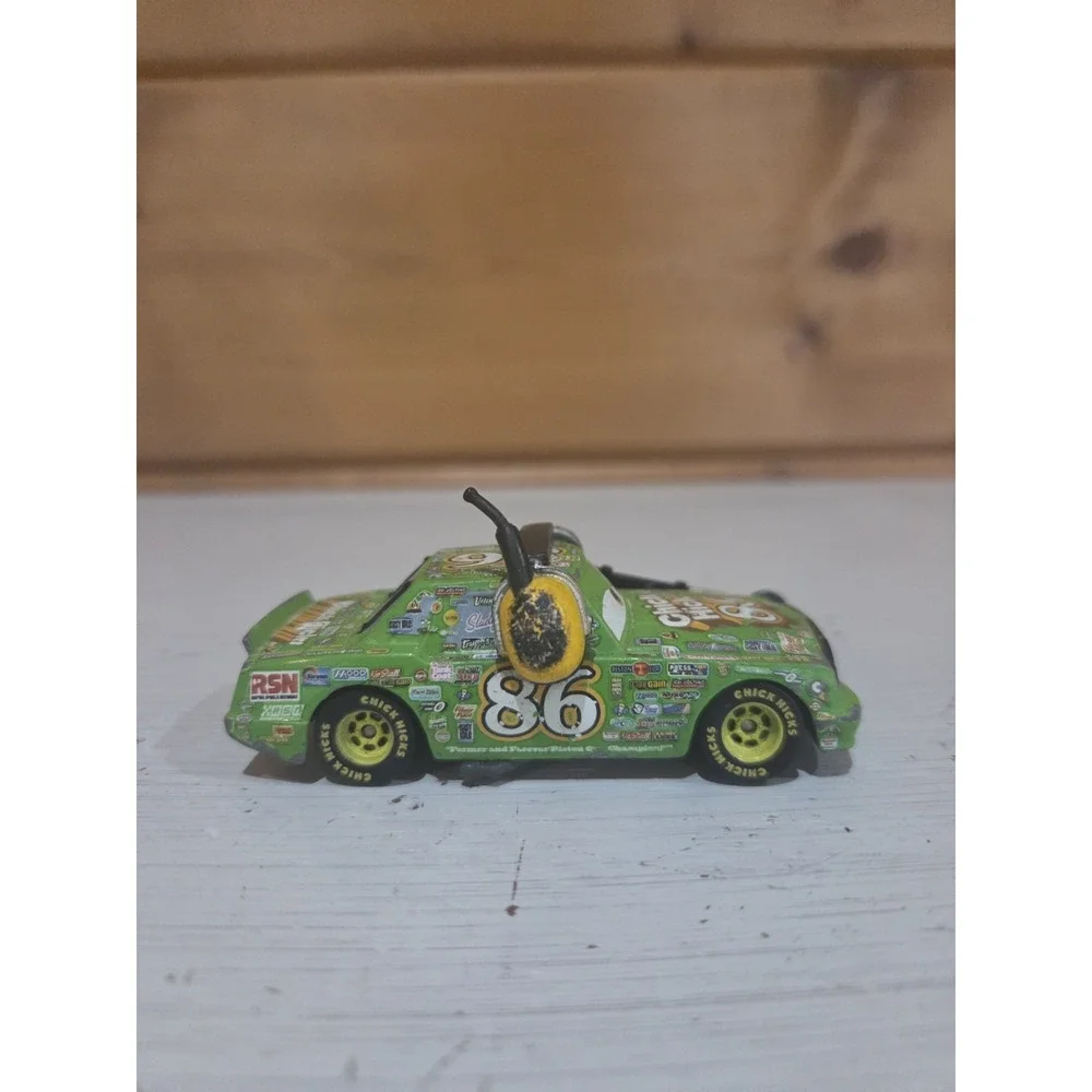 Disney Pixar Cars Diecast Vehicle Chick Hicks 86 Headset Pit Crew Toy Mattel